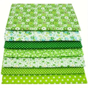 7pcs 100% Cotton Fabric Squares - 19.69inch Precut Quilting Fabric, Hand Wash Only, Floral Pattern Patchwork Material for DIY Crafts