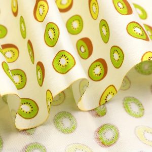 6Pcs Fat Quarters Fruit Print 100% Cotton Fabric for Patchwork Sewing, Handwash only, Cartoon Pattern, Precut Quilting Material