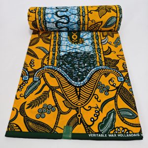 6 Yard Length, 100% Cotton African Wax Print Fabric - Unique Floral Designs, Suitable for Party Dresses and Craft Projects, Machine Washable, Artisanal Textile