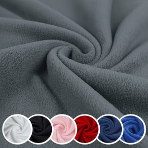 Thick 300gsm Fleece Fabric by the Yard for Blankets, Jackets, Hoodies, Scarves & Crafts - Soft Warm Winter Material, Solid Color, Machine Washable, 100% Polyester, Pre-cut 2 Yards