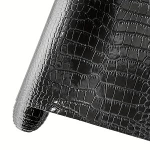 1pc, PU Leather Fabric, Faux Leather Fabric, Crocodile Pattern Road Leather Fabric, Leather Interior Fabric (1 Yard)